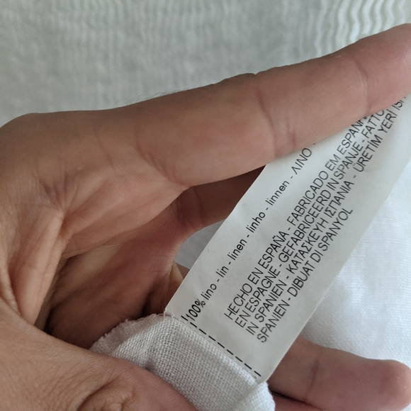 Zara off-shoulder bell sleeve linen blouse XS - Picture 7 of 7